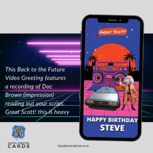 back to the future birthday video card